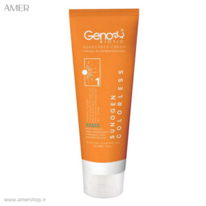 ضدآفتاب بی رنگ ژنوبایوتیک SPF50 حجم50