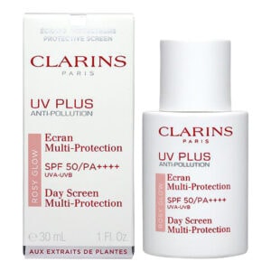 کرم ضد آفتاب کلارنس Uv Plus Rosy Glow حجم 30