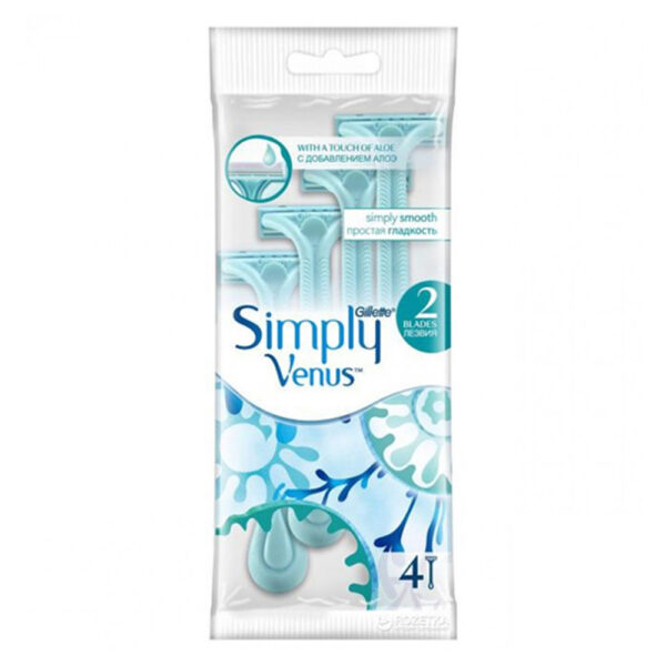 خود تراش ژیلت 2 Simply Venus بسته 4 عددی