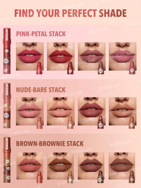 رژلب 4 در 1 شیگلم MEGA LIP STACKS