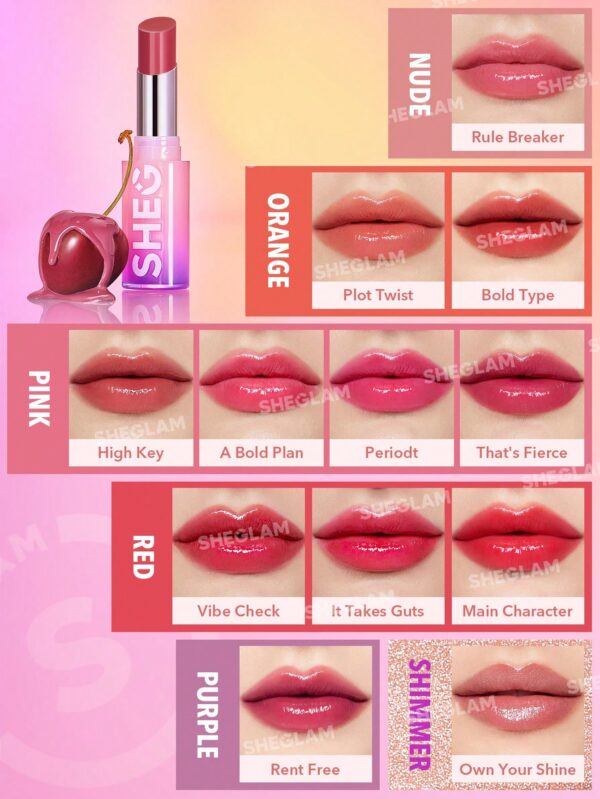 رژلب شاین شیگلم Mirror Kiss رنگ Bold Type