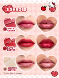 رژلب و آبرسان شیگلم Hello Kitty رنگ Smitten Kitten