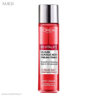 تونر لایه بردار و روشن کننده لورال REVITALIFT حاوی 5% گلیکولیک اسید