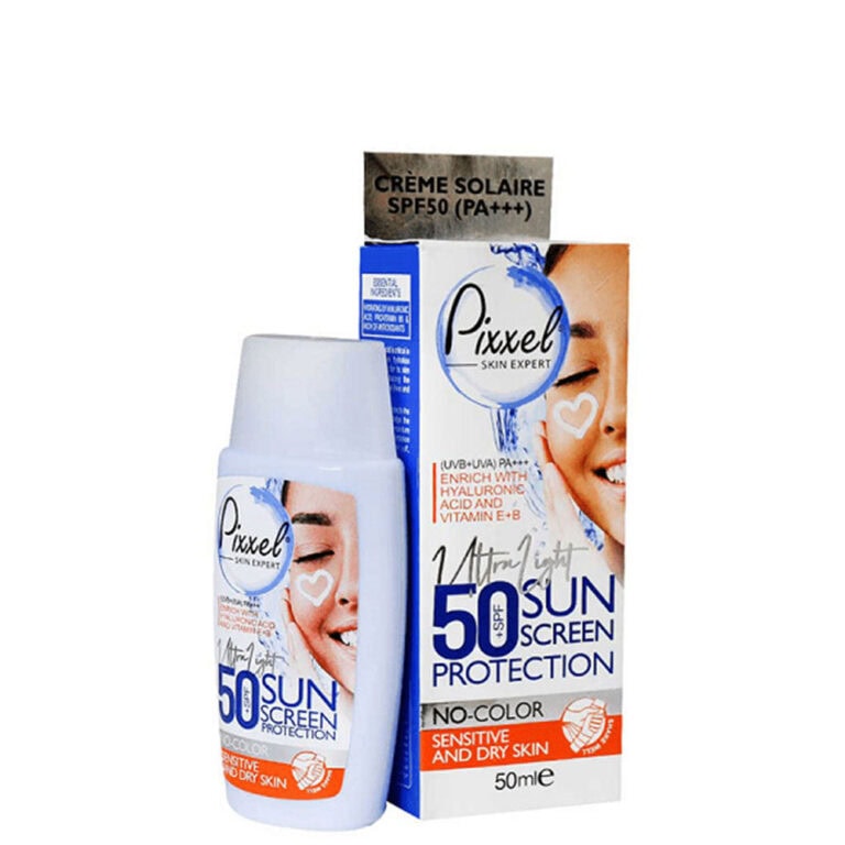 ضدآفتاب بی رنگ پیکسل پوست خشک و نرمال spf50