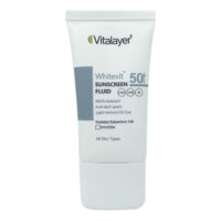 ضد آفتاب ویتالیر و ضد لک spf 50 بی رنگ WHITEVIT حجم 50
