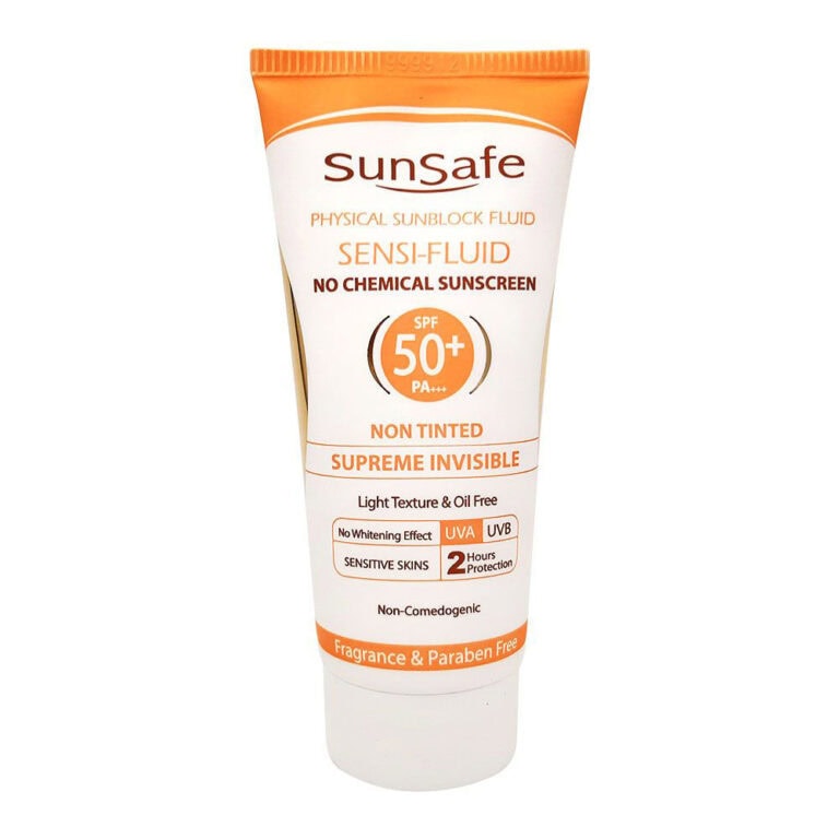 ضدآفتاب فلوئید بی رنگ سان سیف SENSI SPF 50
