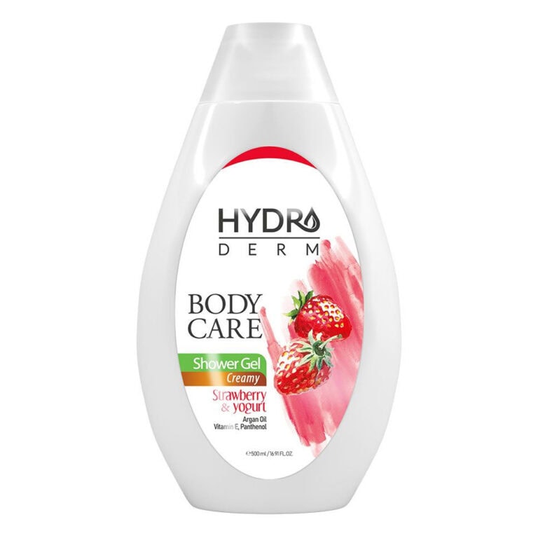 شامپو بدن کرمی با رایحه ماست و توت فرنگی هیدرودرم