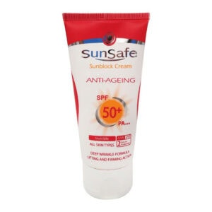 ضدآفتاب بی رنگ سان سیف ANTI AGEING SPF50