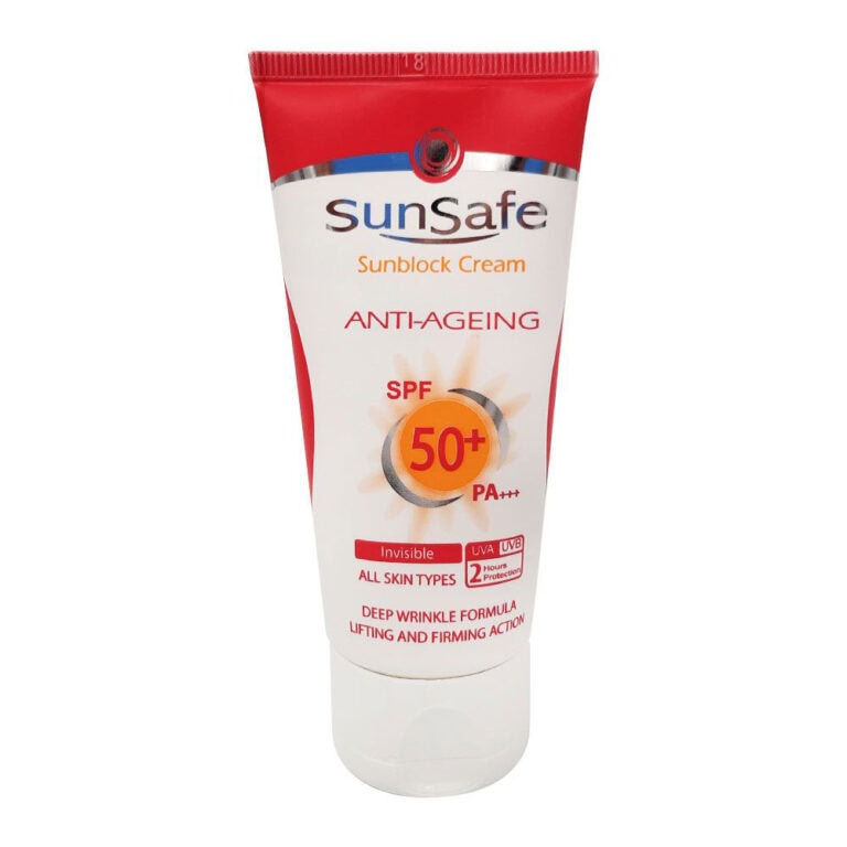 ضدآفتاب بی رنگ سان سیف ANTI AGEING SPF50