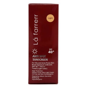 ضدآفتاب رنگی لافارر پوست چرب spf 40