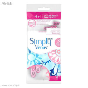 زنانه ژیلت وینوس سیمپلی Venus Simplyبسته ۴+۱ عددی