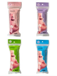 پد صورت لایف استایل در چهار رنگ مختلف، مناسب برای مراقبت و پاکسازی پوست، با طراحی زیبا و آسان برای استفاده در مراقبت روزانه و روتین زیبایی.