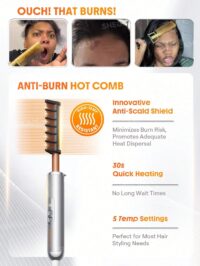 شانه حرارتی ضد وز شیگلم Anti Burn Hot Comb