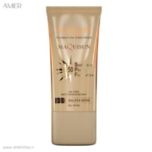 ضد آفتاب کرم‌ پودری بژ طلایی مکی‌ سان SPF50 NC20 سان سیف