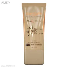 ضد آفتاب کرم ‌پودری رز گلد مکی‌ سان SPF50 NW20 سان سیف
