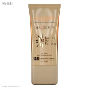 ضد آفتاب کرم ‌پودری رز گلد مکی‌ سان SPF50 NW20 سان سیف