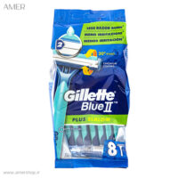 تیغ اصلاح ژیلت Blue II Plus Slalom بسته ۸ عددی