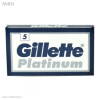 تیغ اصلاح Gillette Platinum استیل ضدزنگ بسته 5 عددی