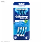 خودتراش مردانه ژیلت Gillette Blue3 Cool بسته 6 عددی