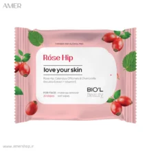 دستمال مرطوب پاک کننده آرایش Rose Hip صورت بیول