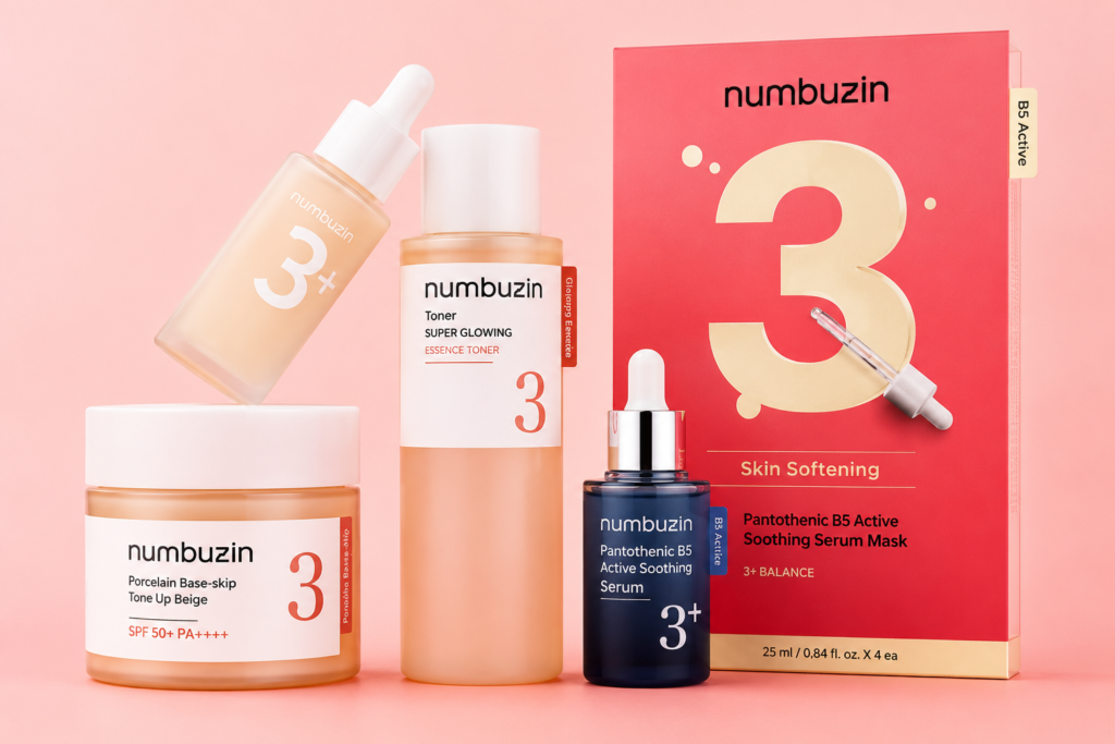 ضد آفتاب و پرایمر نامبوزین شماره 3 مدل Porcelain Base-skip Tone Up Beige SPF50+ PA++++