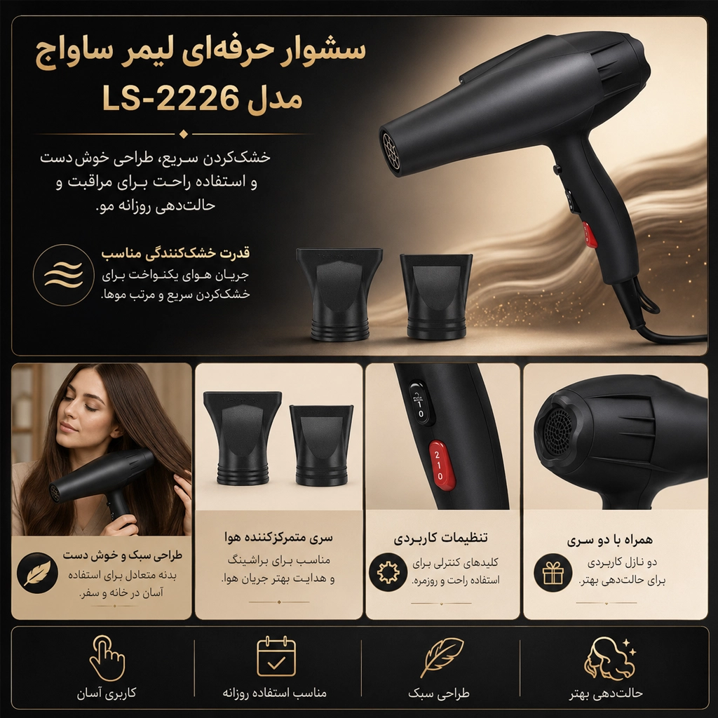 سشوار لیمر ساواج LS-2226