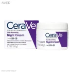 کرم شب بازسازی‌کننده سراوی skin renewing night cream peptide complex حجم 48
