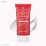 کرم ضد آفتاب مرطوب کننده مدی کیوب RED MOISTURE حاوی +SPF50 حجم 50