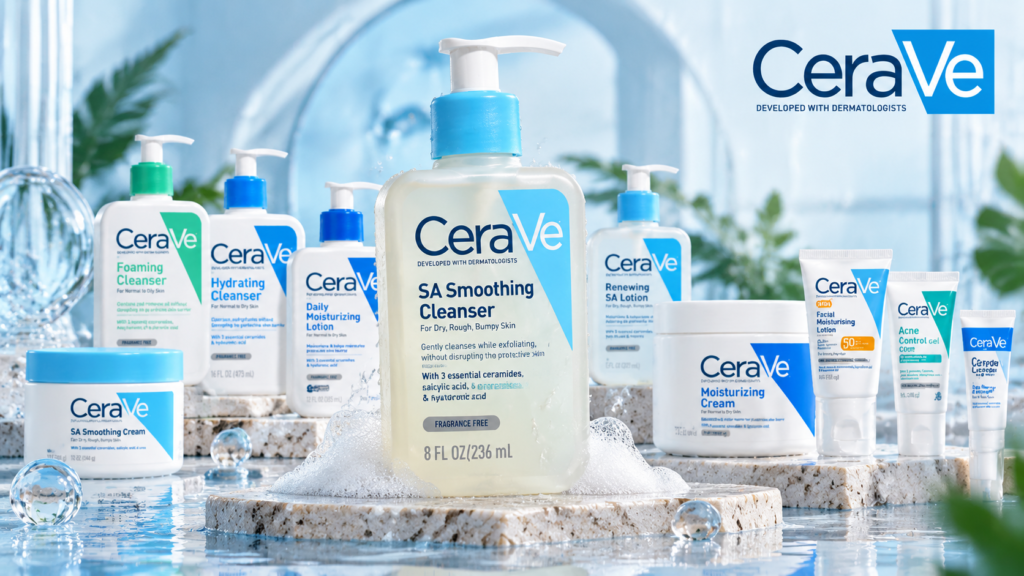 ژل شستشوی سراوی CeraVe SA Smoothing Cleanser حجم 236 صاف‌کننده و نرم‌کننده پوست زبر و خشک