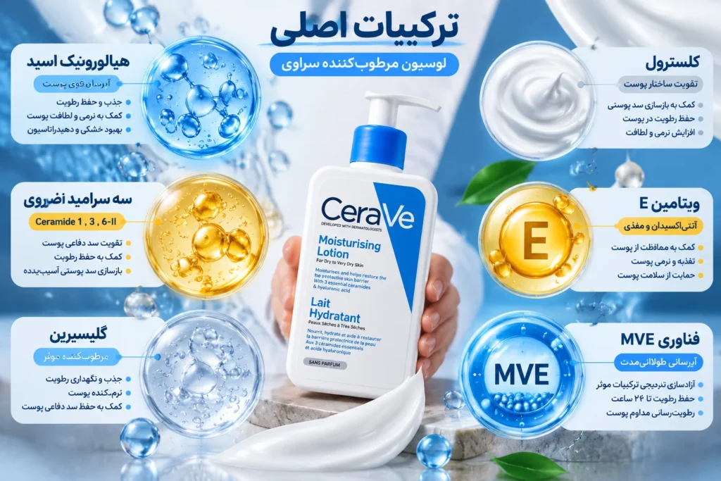  لوسیون مرطوب‌کننده سراوی CeraVe Daily Moisturizing Lotion
