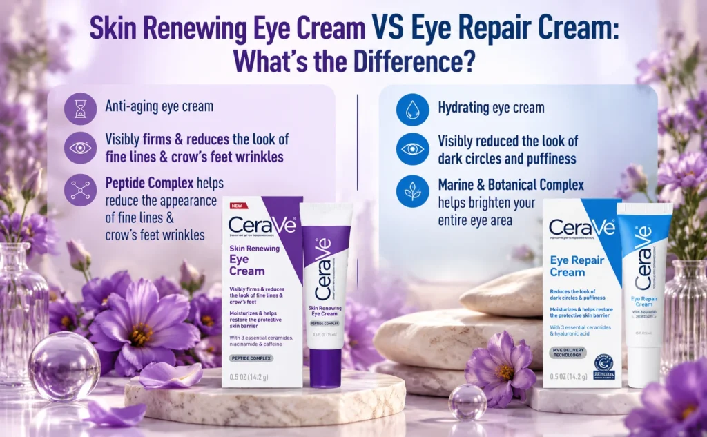 کرم دور چشم ضد چروک و بازسازی کننده سراوی Skin Renewing Eye Cream حجم 14.2 گرم؛ آبرسان، جوانساز و تقویت‌کننده پوست دور چشم