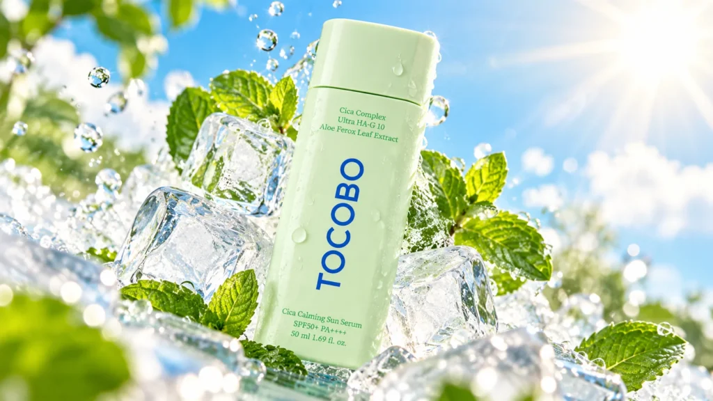 سرم ضد آفتاب بدون رنگ توکوبو Cica Calming SPF50+ PA++++ حجم 50 میلی‌لیتر؛ محافظت، آبرسانی و آرامش پوست در برابر آفتاب