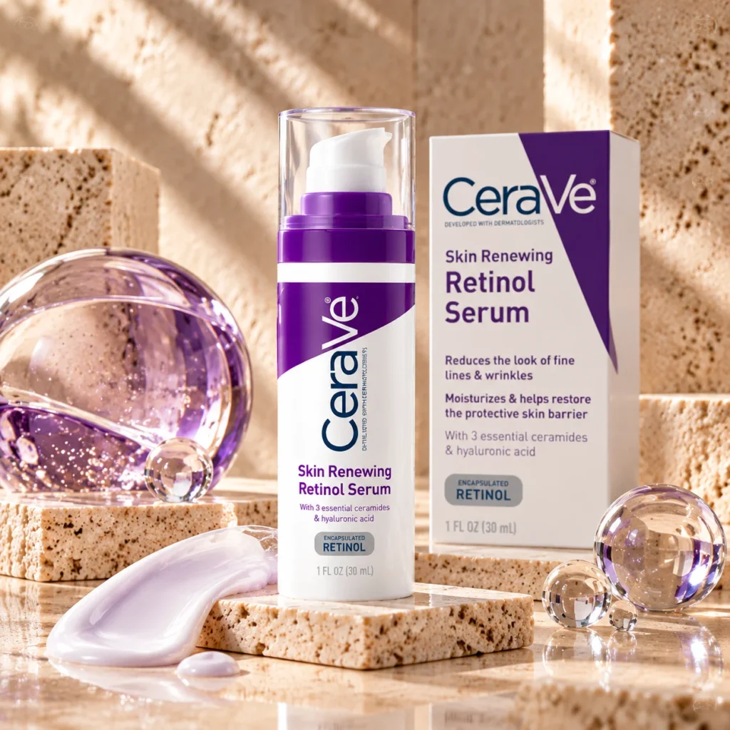 سرم رتینول ضد چروک و جوانساز سراوی CeraVe Skin Renewing Retinol Serum حجم ۳۰ میل