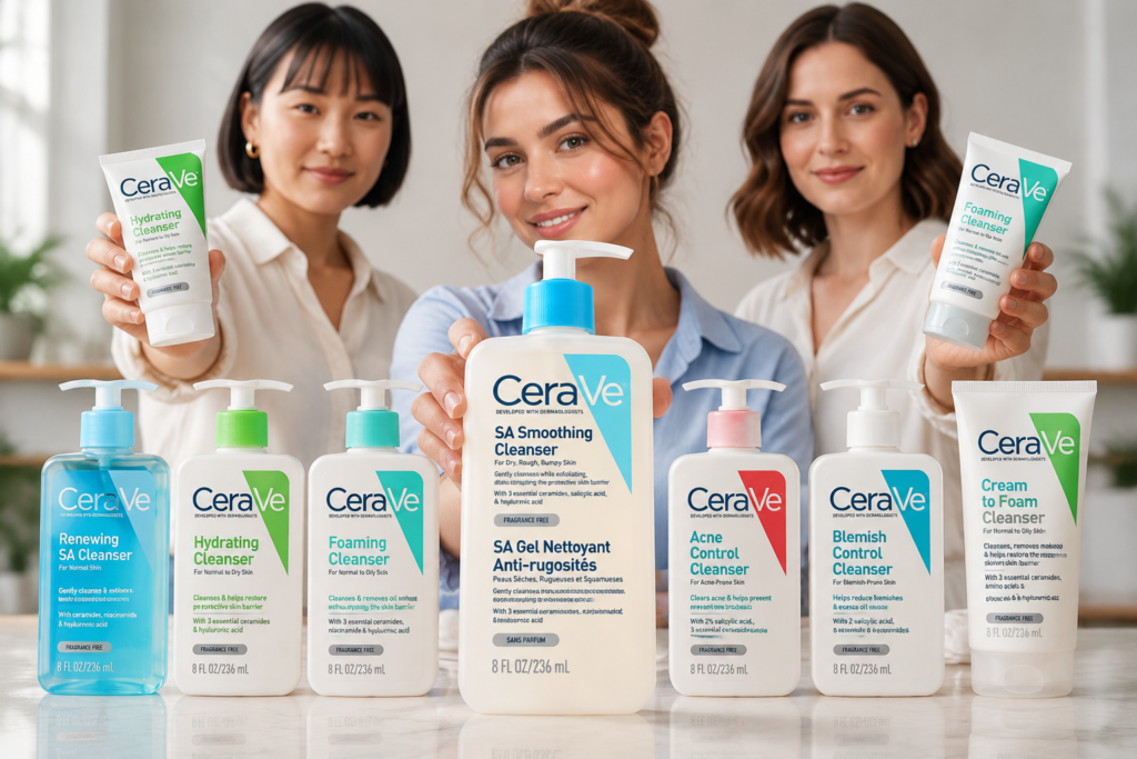 ژل شستشوی سراوی CeraVe SA Smoothing Cleanser حجم 236 صاف‌کننده و نرم‌کننده پوست زبر و خشک