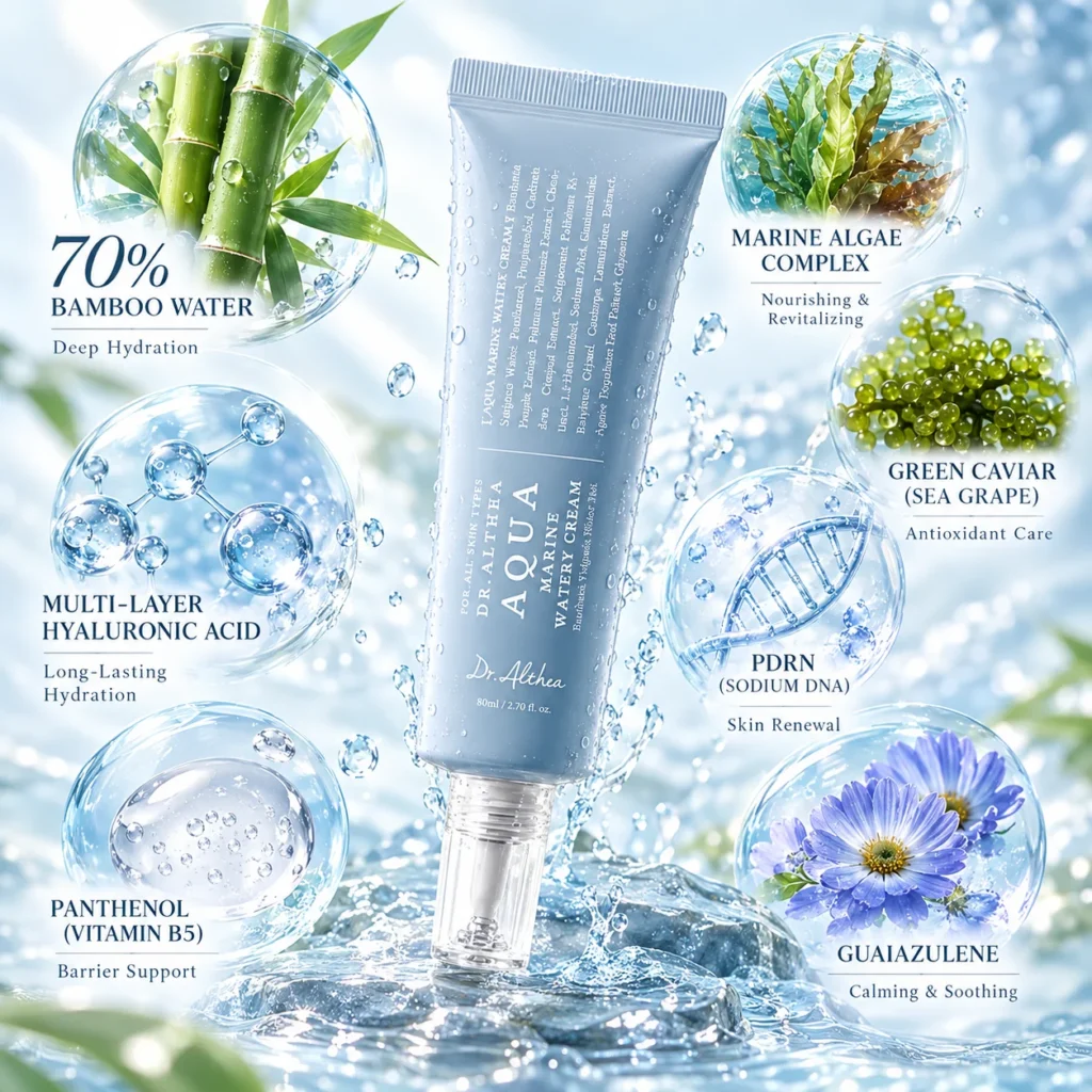 کرم آبرسان آکوا مارین دکتر آلتیا Dr.Althea Aqua Marine Watery Cream