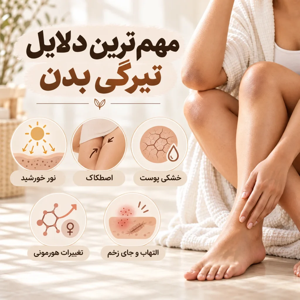 رفع تیرگی بدن؛ علت سیاهی پوست و بهترین روش‌های روشن شدن زانو، آرنج، قوزک پا و کشاله ران