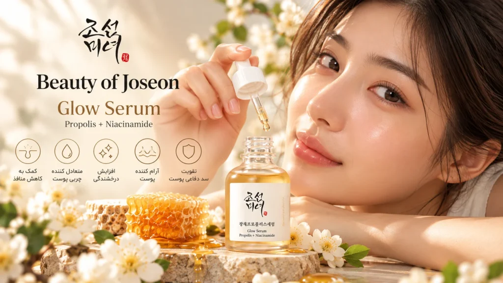 سرم روشن کننده پروپولیس و نیاسینامید بیوتی آف جوسان Glow Serum حجم ۳۰ میلی‌لیتر
