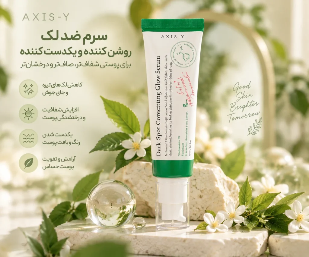 سرم ضد لک اکسیس وای Dark Spot Correcting Glow Serum حجم 50 میلی‌لیتر؛ بررسی کامل ترکیبات، عملکرد و تاثیر روی لک پوست