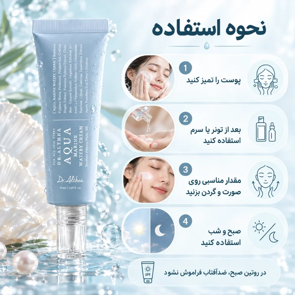 کرم آبرسان آکوا مارین دکتر آلتیا Dr.Althea Aqua Marine Watery Cream