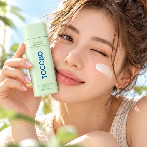 سرم ضد آفتاب بدون رنگ توکوبو Cica Calming SPF50+ PA++++ حجم 50 میلی‌لیتر؛ محافظت، آبرسانی و آرامش پوست در برابر آفتاب