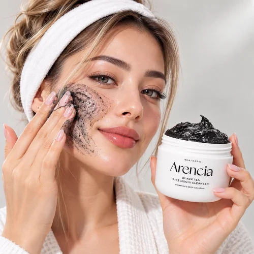 شوینده فومی موچی صورت آرنسیا چای سیاه Black Tea Rice Mochi Cleanser حجم 120 گرم