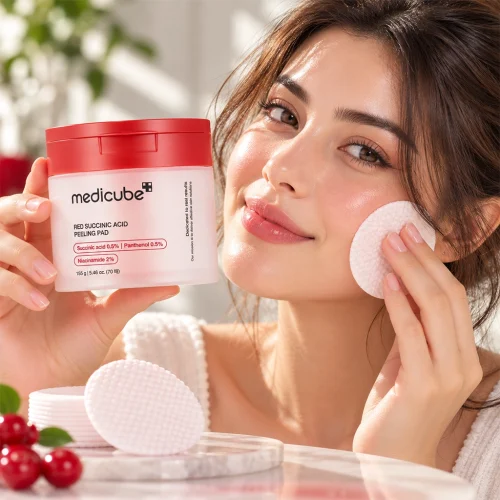 پد لایه‌بردار و ضدجوش مدی‌کیوب Medicube Red Succinic Acid Peeling Pad