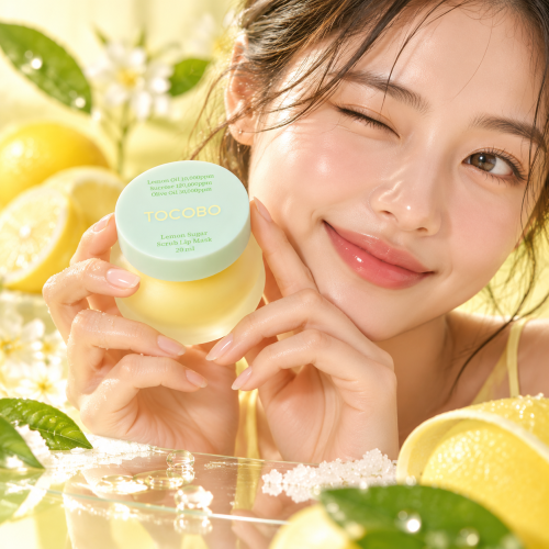 ماسک اسکراب لب لیمو شکر توکوبو TOCOBO Lemon Sugar Scrub Lip Mask حجم ۲۰ میلی‌لیتر